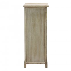 Rebecca Mobili Cajonera Estrecha Madera Blanco Beige Shabby 80,5x29x25