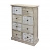 Rebecca Mobili Cassettiera 8 Cassetti Legno Beige Bianco Ingresso 80,5x53,5x25