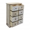 Rebecca Mobili Chest of Drawers 8 Drawers Wood Beige White Entrance 80,5x53,5x25