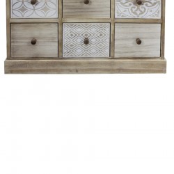 Rebecca Mobili Binnenbank Badkamerbank Paulowniahout Beige Wit Shabby Style Gestoffeerde Zitting Entree