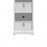 Rebecca Mobili High Chest of Drawers with 5 Drawers in White Wood Modern Entrance 93x30x25 cm