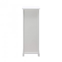 Rebecca Mobili High Chest of Drawers with 5 Drawers in White Wood Modern Entrance 93x30x25 cm