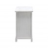 Rebecca Mobili Blue and White Wood Nightstand with 3 Drawers Shabby Chic Bedroom 59,5x30x25 cm