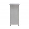 Rebecca Mobili Cassettiera in Legno Bianco e Blu con 4 Cassetti per Bagno Shabby Chic 76x30x25 cm