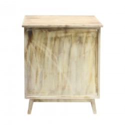 Rebecca Mobili Chest of Drawers 4 Drawers Light Wood Shabby Boho for Kitchen Entrance Hall