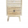 Rebecca Mobili Mesita de noche Cajonera estrecha Boho Shabby de madera 4 Cajones Dormitorio