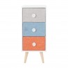 Rebecca Mobili Bedside Table Wooden Drawer Modern Colourful Fabric for Bedroom