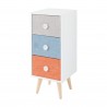 Rebecca Mobili Bedside Table Wooden Drawer Modern Colourful Fabric for Bedroom