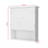 Rebecca Mobili Wall-mounted White Wooden Bathroom Cupboard with 2 Doors and 1 Shelf