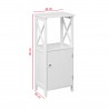 Rebecca Mobili Column Cabinet White Wooden with Shelves Door for Bathrooms