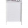 Rebecca Mobili Column Cabinet White Wooden with Shelves Door for Bathrooms