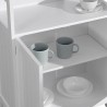 Rebecca Mobili Bathroom Cabinet with 2 Doors and Shelf in White Wood Modern Design