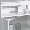 Rebecca Mobili Bathroom Cabinet with 2 Doors and Shelf in White Wood Modern Design