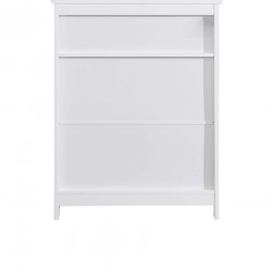 Rebecca Mobili Bathroom Cabinet with 2 Doors and Shelf in White Wood Modern Design