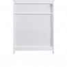 Rebecca Mobili Bathroom Cabinet with 2 Doors and Shelf in White Wood Modern Design