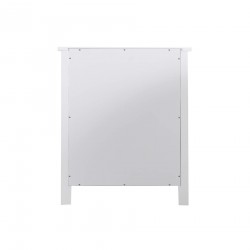 Rebecca Mobili White Wood Floor-standing Space-Saving 2 Door 2 Shelf Modern Bathroom Cabinet