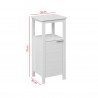 Rebecca Mobili Space-saving White Wooden Column Unit Vanity Cabinet with door