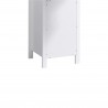 Rebecca Mobili Space-saving White Wooden Column Unit Vanity Cabinet with door