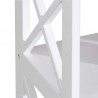 Rebecca Mobili White Wooden Shelf Modern Bookcase 4 Shelves for Bathroom Living Room