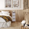 Rebecca Mobili Bathroom Chest of Drawers 3 Drawers in Mdf Wood White Bambu