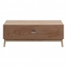 Rebecca Mobili Mobile porta TV Credenza Bassa in Bambu Mdf 2 Ante Ripiani da Salotto Soggiorno