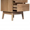 Rebecca Mobili Nordic Brown Wooden 2 Drawer Bedside Table 56,5x40x40 cm