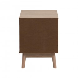 Rebecca Mobili Nordic Brown Wooden 2 Drawer Bedside Table 56,5x40x40 cm