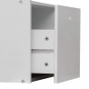 Rebecca Mobili Libreria Scaffale Portagiochi Stretto per Bambini 4 Ripiani 1 Cassetto in Legno Bianco