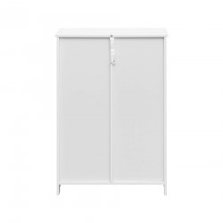 Rebecca Mobili Armario Multiusos 4 Cajones 1 Puerta Madera Blanca Muebles de Baño Modernos