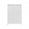 Rebecca Mobili Armario Multiusos 4 Cajones 1 Puerta Madera Blanca Muebles de Baño Modernos