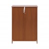 Rebecca Mobili Bathroom Cabinet 4 Drawers 1 Door in Brown Wood Modern Freestanding Unit