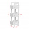 Rebecca Mobili Kitchen Ladder Rack with 3 Shelves in White Wood Modern Bathroom Furniture