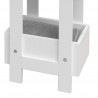 Rebecca Mobili Kitchen Ladder Rack with 3 Shelves in White Wood Modern Bathroom Furniture