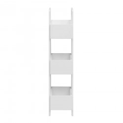 Rebecca Mobili Kitchen Ladder Rack with 3 Shelves in White Wood Modern Bathroom Furniture