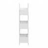 Rebecca Mobili Kitchen Ladder Rack with 3 Shelves in White Wood Modern Bathroom Furniture