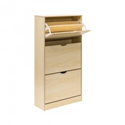 Rebecca Mobili Armoire à Chaussures Rangement Compacte en MDF Beige pour 12 Paires