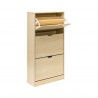 Rebecca Mobili Armoire à Chaussures Rangement Compacte en MDF Beige pour 12 Paires