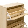 Rebecca Mobili Shoe Cabinet Shoe Rack Compact Beige MDF for 12 Pairs