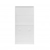 Rebecca Mobili Shoe Cabinet White MDF 3-Door Space-Saving Cabinet for 12 Pairs for Entryway