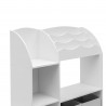 Rebecca Mobili Toys Organiser Nursery Cabinet White MDF with 2 Boxes 5 Compartments