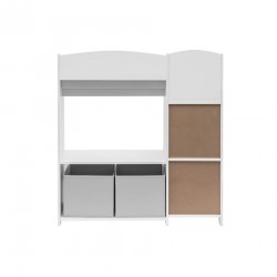 Rebecca Mobili Organizer per Giocattoli Mobile per Cameretta Bianco MDF con 2 Scatole 5 Vani