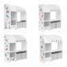 Rebecca Mobili Organisateur de Jouets Meuble de Chambre d'Enfant Blanc MDF avec 2 Boîtes 5 Compartiments