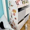 Rebecca Mobili Estanteria Juguetes Infantil MDF Blanco Gris con 4 Cajas