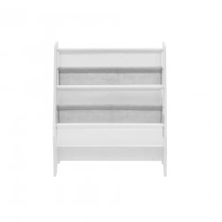 Rebecca Mobili Children's Bookshelf Montessori White MDF TNT with 4 Shelves