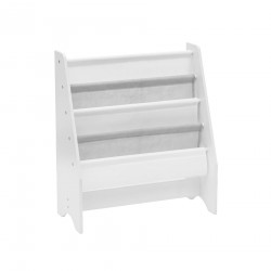 Rebecca Mobili Children's Bookshelf Montessori White MDF TNT with 4 Shelves