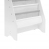 Rebecca Mobili Scaffale Per Bambini Libreria Montessori Bianco MDF TNT con 4 Ripiani