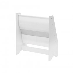 Rebecca Mobili Scaffale Per Bambini Libreria Montessori Bianco MDF TNT con 4 Ripiani