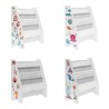 Rebecca Mobili Children's Bookshelf Montessori White MDF TNT with 4 Shelves