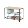 Rebecca Mobili Shoe Organiser Entrance Hall Metal with 3 Shelves