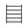 Rebecca Mobili Shoe Cabinet 5 Shelves Shoe ShelfBlack Metal Bathroom Entrance